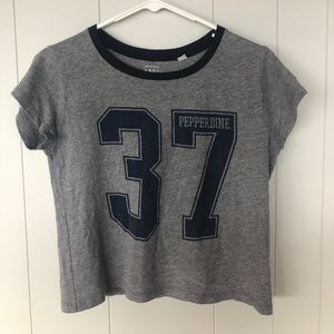 Pepperdine University #37 cropped t-shirt